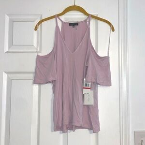 NWT 1. State cold shoulder top in the color sugar plum size XS